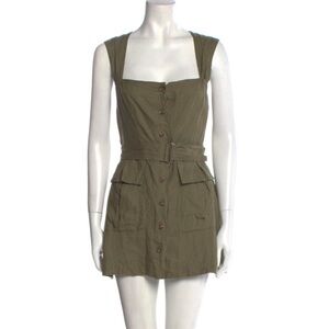 Matthew Burch Square Neckline Mini Dress